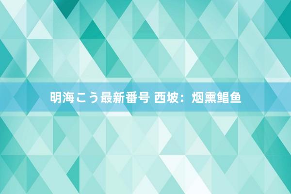 明海こう最新番号 西坡：烟熏鲳鱼