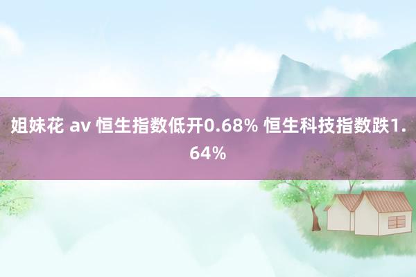 姐妹花 av 恒生指数低开0.68% 恒生科技指数跌1.64%