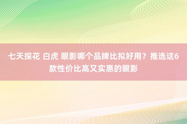 七天探花 白虎 眼影哪个品牌比拟好用？推选这6款性价比高又实惠的眼影