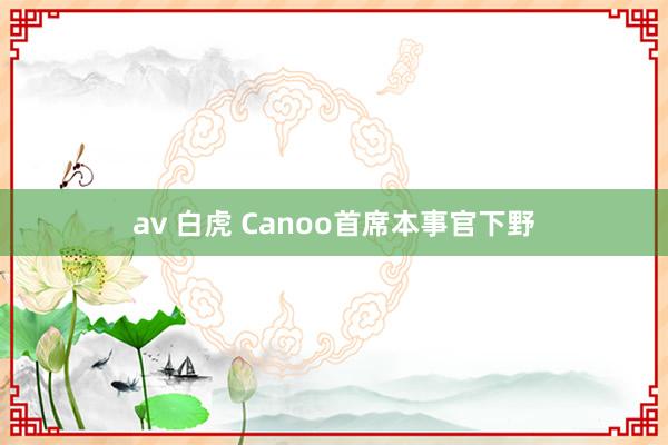 av 白虎 Canoo首席本事官下野