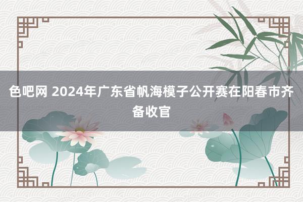 色吧网 2024年广东省帆海模子公开赛在阳春市齐备收官